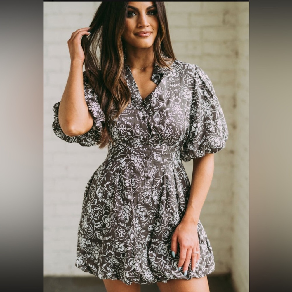 Carmen Floral Print Bubble Dress